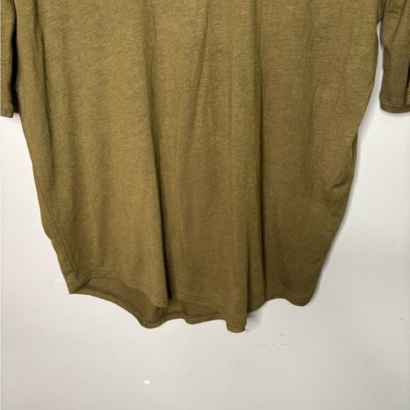 Express Olive Green Dolman Sleeve Top Criss Cross Cutout Modal Blend Size Small - Picture 3 of 7